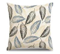 SHBHWS Gray - Blue Leaf Pattern Simple Pillowcases Bedroom Living Room Sofa Home Decor Polyester Cushion Cover with Zipper para Sofá de Sala(Color-04,40x40cm)