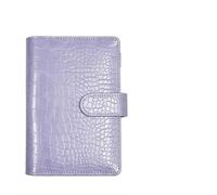 SHBHWS Loose-leaf Notebook Cover Stationery Hand Ledger Notebook Planner PU Leather Case For Noteook Binder Journal Binder(Purple,A5)