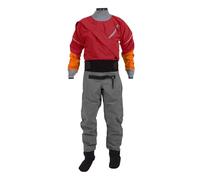 SHBHWS Traje seco de kayak for hombre, 3 capas, tela impermeable, con látex en cuello y muñecas, for aguas bravas ríos Para botes, vela y kayak(Red,M)