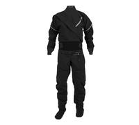 SHBHWS Traje seco de kayak for hombre, 3 capas, tela impermeable, con látex en cuello y muñecas, for aguas bravas ríos Para botes, vela y kayak(Black,XL)