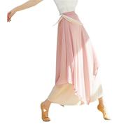SHBHWS Women's Classical Dance Trousers Loose Fit Double Layered Color Clash Chiffon Pants Para Ensayos de Danza(Color 1,M)