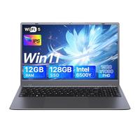 SHBIV Ordenador portátil de 15.6 pulgadas, portátil con 12 GB de RAM, 128 GB SSD Pentium Gold procesador (hasta 3.4 GHz), pantalla IPS FHD de 1080p, tipo C, USB 3.2, HDMI, WIFI5, BT5, portátiles para