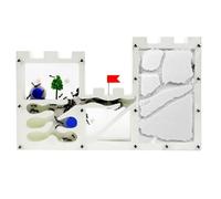 SHCHNA Casa Insectos, Castillo De Hormigas De Arena, Hábitat De Hormigas, Ecosistema para Estudiar El Comportamiento De Las Colonias De Hormigas, Kit Educativo Científico Reptil Terrarium(White)