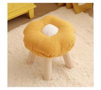 SHCHNA Taburete Bajo Reposapiés For Sofá, Cómodo Puf con Forma De Flor For Dormitorio Reposapiés Otomano(Oranje)