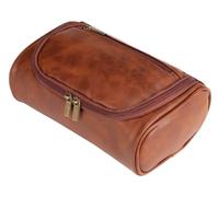 Shcnlery Neceser Personalizado para Hombres, Organizador de Viaje Duradero y Elegante para Viajes, Aseo Personal y Cuidado Personal, Kit de Cuero Impermeable, Regalo para Hombres, marrón Rojizo, S