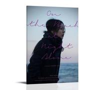 SHCOND Póster decorativo con texto en inglés "On the Beach at Night Alone", vibrantes pósteres de pared de alta gama, decoración de habitación, pósteres de arte clásico, adecuados para adolescentes