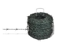 ShCuShan Alambrada de púas Rollo Alambre 100 m Alambre galvanizado de espino alambres