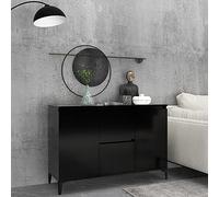 ShCuShan Aparador de Madera contrachapada Negro 104x35x70 cm aparador de Cocina armarios y aparadores Armario Oficina Armario Cocina