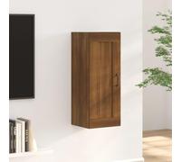 ShCuShan Armario colgante de pared con aspecto de roble marrón 35 x 34 x 90 cm