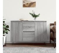 ShCuShan Armario de almacenamiento de madera para sala de estar, aparador de cocina, aparador de cocina, aparador gris Sonoma, 104 x 35 x 70 cm, madera de ingeniería