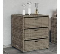 ShCuShan - Armario de resina con dos puertas, para interior exterior, armario de almacenamiento para jardín, color gris, 55 x 59 x 69 cm, poliratán