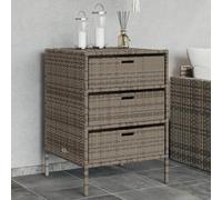 ShCuShan Armario de resina con dos puertas, para interior y exterior, armario portaobjetos de jardín, gris, 55 x 59 x 80 cm, poliratán
