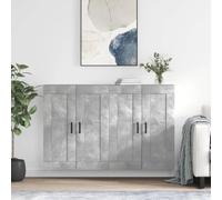 ShCuShan Armarios de Pared 2 uds Armario Pared Armario Auxiliar armarios Multiusos Mueble Cocina Pared armarios baño Madera de ingeniería Gris hormigón - 3198029