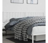 ShCuShan - Cabecero de cama de metal blanco 200 cm, funda para cabecera maciza, respaldo para cabeceras de noche, decoración de cubierta