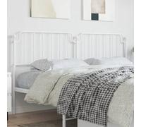 ShCuShan - Cabecero de cama de metal blanco 200 cm, funda para cabecera maciza, respaldo para cabeceras de noche, decoración de cubierta