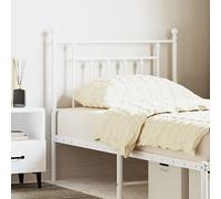ShCuShan - Cabecero de cama de metal blanco 80 cm, funda para cabecera maciza, respaldo para cabeceras de noche, decoración de cubierta