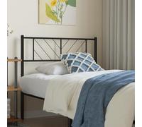 ShCuShan - Cabecero de cama de metal negro 90 cm, funda para cabecera maciza, respaldo para cabeceras de noche, decoración de cubierta