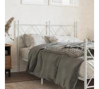 ShCuShan Cabecero de metal blanco 120 cm, cubre cabecero macizo cama respaldo para cabeceros mesilla decoración cubierta