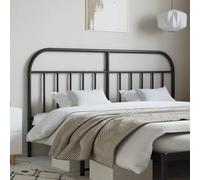 ShCuShan Cabecero de metal negro 180 cm, cubre cabecero macizo cama respaldo para cabeceros mesilla de noche decoración cubierta