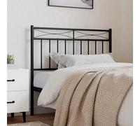 ShCuShan Cabecero de metal negro de 90 cm, para cabecero de cama, respaldo macizo, para cabeceros de mesilla de noche, decoración cubierta