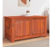 ShCuShan - Caja de almacenamiento, banco de zapatos, estilo moderno, para pasillo, dormitorio, sala de estar, maletero con tapa marrón de madera maciza de acacia