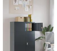 ShCuShan - Cómoda de oficina con cerradura de superficie texturizada para tamaño A4 y letra, estudio y armario clasificador antracita 90x40x40cm de acero