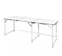 ShCuShan - Mesa plegable rectangular multifuncional con tapa y estructura resellable que ahorra espacio, para muebles de exterior, interior, jardín, terraza, picnic y camping, mesa de