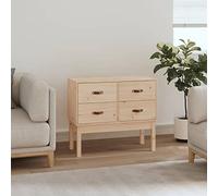 ShCuShan - Mueble de consola (90 x 40 x 78 cm, madera maciza de pino, consola de entrada con 2 cajones y 2 estantes, mesa consola para salón, entrada, pasillo
