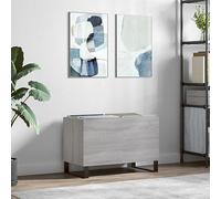 ShCuShan Mueble Discos Madera contrachapada Gris Sonoma 74,5x38x48 cm Soporte para Discos de Vinilo Expositor de Discos Mueble archivador - 831738