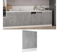 ShCuShan Tapa para lavavajillas gris hormigón 59,5 x 3 x 67 cm de material de madera para lavavajillas