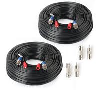SHD 2Pack 200Feet BNC Vedio Power Cable Pre-Made Al-in-One Camera Video BNC Cable Wire Cord for Surveillance CCTV Security System with Connectors(BNC Female and BNC to RCA)