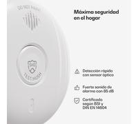 SHD by oneConcept Detector de humo DOF Pro10 metálico Señal de aviso: 85 dB 10 años de duración de la pila SHD by oneConcept