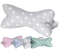 SHD Handels GmbH Cojín Cervical para Lectura de 40 cm, 100% algodón, cojín Decorativo como sujetalibros, Tableta, TV, cojín Cervical ergonómico, cojín de Lectura para Lectura cómoda, Gris