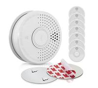 SHD OneConcept Detectores de Humo para Casa, 8X Alarmas de Incendio de Respuesta Rápida para Oficinas y Cocina, Detector Humo, Sensor Óptico con Función de Prueba, Mini Alarma Soporte Magnético
