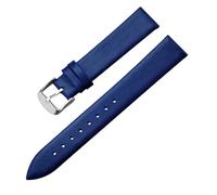 SHDEYAVK Hombre Mujer Correa, Correa de reloj de cuero 12 mm 14 mm 16 mm 18 mm 20 mm 22 mm Correa de reloj de cuero con hebilla plateada(B,18mm)