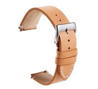 SHDEYAVK Hombre Mujer Correa, Correa de reloj de cuero Correa de reloj de cuero de liberación rápida Correas de reloj de cuero mate suave Correas de 16 18 20 22 24 mm con cierre de metal inoxidable(D,