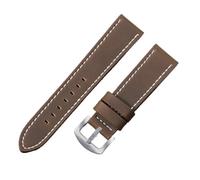 SHDEYAVK Hombre Mujer Correa, Correa de reloj de cuero for hombre y mujer, accesorios de reloj, correa de cinturón negra y café, 18mm, 20mm, 22mm y 24mm(E,24mm)