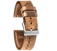 SHDEYAVK Hombre Mujer Correa, Correas de cuero genuino Horween de alta calidad, muñequeras de cuero de caballo hechas a mano, envoltura suave marrón, 18mm, 20mm, 22mm(F,20mm)