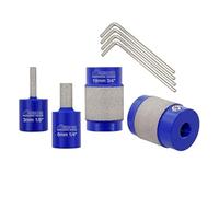 SHDIATOOL Broca abrasiva de vidrio de cerámica manchada de diamantes, Molinillo De Cristal Muela De Vaso, Herramientas para Cortadores de Vidrio(4 piezas 3/6/19/25mm)