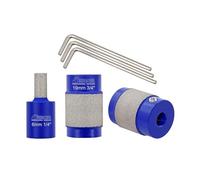 SHDIATOOL Broca abrasiva de vidrio de cerámica manchada de diamantes, Molinillo De Cristal Muela De Vaso, Herramientas para Cortadores de Vidrio(3 piezas 6/19/25mm)