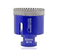 SHDIATOOL Broca de diamante para azulejos, corona de perforación, herramienta para sierra perforadora con rosca M14, para porcelana, azulejos, mármol, cerámica, granito, broca de 50 mm