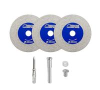 SHDIATOOL Disco Diamantado para Cortar Vidrio, 40mm Mini Hojas Sierra | Disco Diamante Pequeño con Vástago 6mm para Azulejos Cerámica Porcelana Mármol Granito Piedra Artificial para Taladro