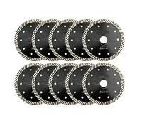 SHDIATOOL Disco Diamantato 10 Pezzi 115mm Super Sottile Turbo Lama per Porcellana Piastrella Ceramica Granito Marmo