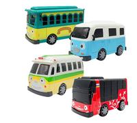 SHDIEHJFMLDH 4 Piezas Mini Bus Toys,Coches de Juguetes,Metálico Tire hacia Atrás Coches,Mini Bus Coches Cars,para NiñOs PequeñOs, Juegos Educativos para NiñOs Y NiñAs, Regalo De Fiesta De CumpleañOs