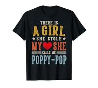She Calls Me Poppy Poppy - Divertido Día del Padre Camiseta