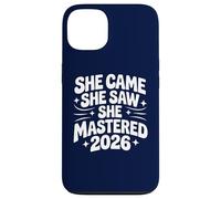 She Came She Saw She Mastered 2026 Vintage Graduación Mujeres Carcasa para iPhone 13