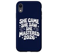 She Came She Saw She Mastered 2026 Vintage Graduación Mujeres Carcasa para iPhone XR