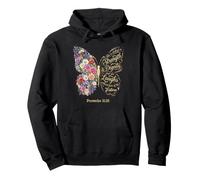 She Is Clothed with Strength & Dignity Bible Proverbs 31:25 Sudadera con Capucha