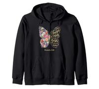 She Is Clothed with Strength & Dignity Bible Proverbs 31:25 Sudadera con Capucha