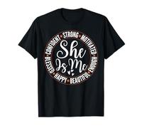 She Is Me Strong Educated Blessed Black History Mujeres Niñas Camiseta